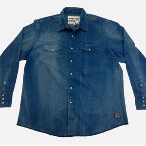 Wrangler x The Last of Us Denim Cowboy Shirt Men's XL Limited Edition Blue New